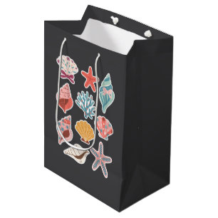 Sac Cadeau Moyen Fleur sauvage Coquillage Clam Vibes estivales Flor