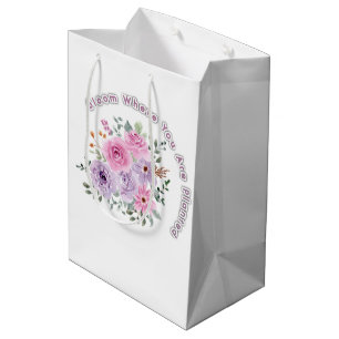Sac Cadeau Moyen Fleurissez là où vous êtes planté Citation Motivat