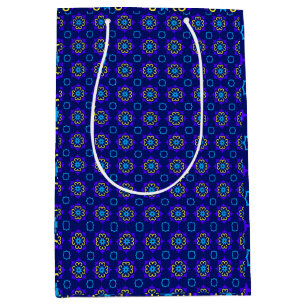 Sac Cadeau Moyen fleurs bleues