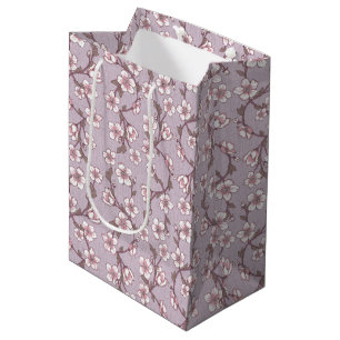 Sac Cadeau Moyen Fleurs botaniques Lavande Violette Lilac