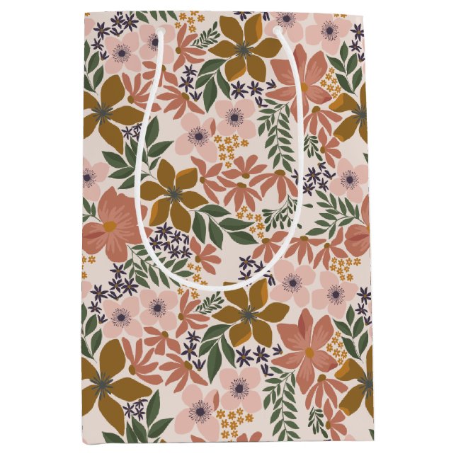 Sac Cadeau Moyen Fleurs de la ferme  (Devant)