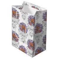 Fleurs de style d'art abstrait en gribouillis viol