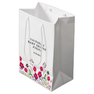 Sac Cadeau Moyen Fleurs mexicaines Baby shower Fiesta