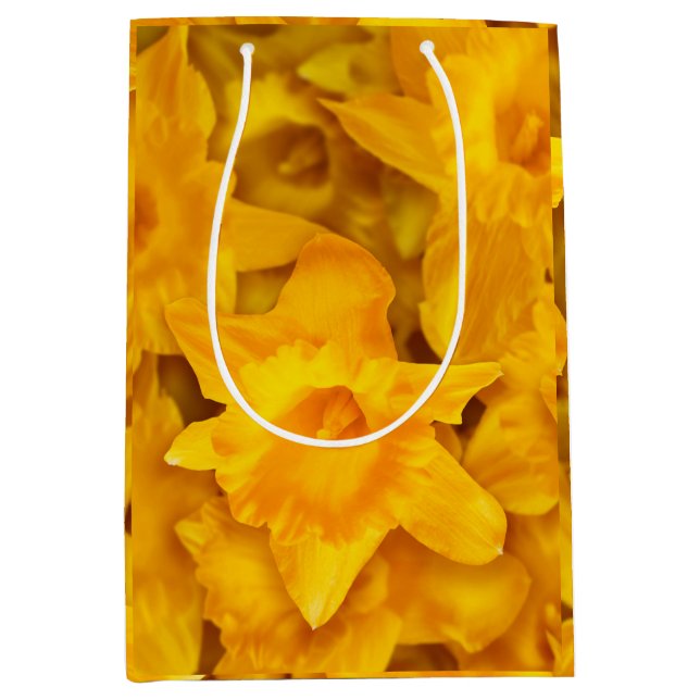 Sac Cadeau Moyen Fleurs Narcissus (Devant)