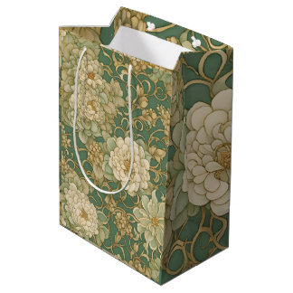 Sac Cadeau Moyen Flore nostalgique en teintes Vintages