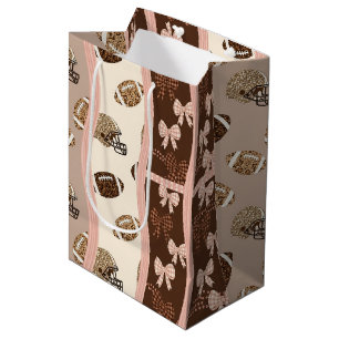 Sac Cadeau Moyen Football Coquette à motif léopard (4)
