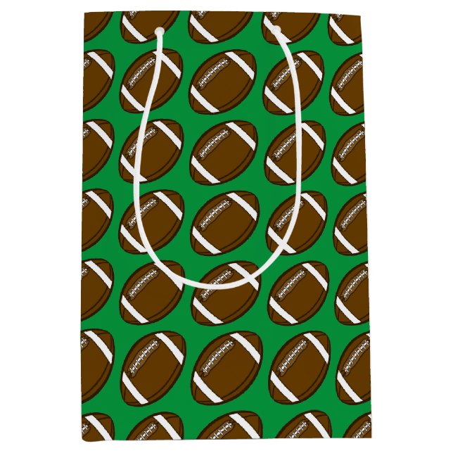 Sac Cadeau Moyen Football personnalisé pour les garçons qui aiment  (Devant)