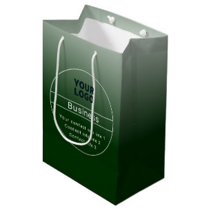 Sac Cadeau Moyen Forest Green Ombre & Business etc. Coordonnées