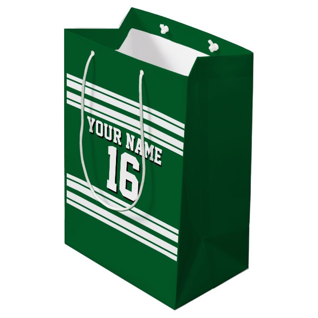Sac Cadeau Moyen Forest Green White Team (Dos Angle)