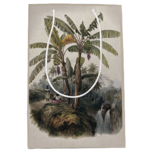 Sac Cadeau Moyen Forêt de bananiers tropicaux antiques Bota vinta
