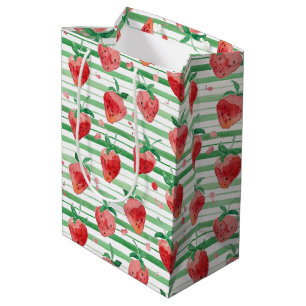 Sac Cadeau Moyen Fraise