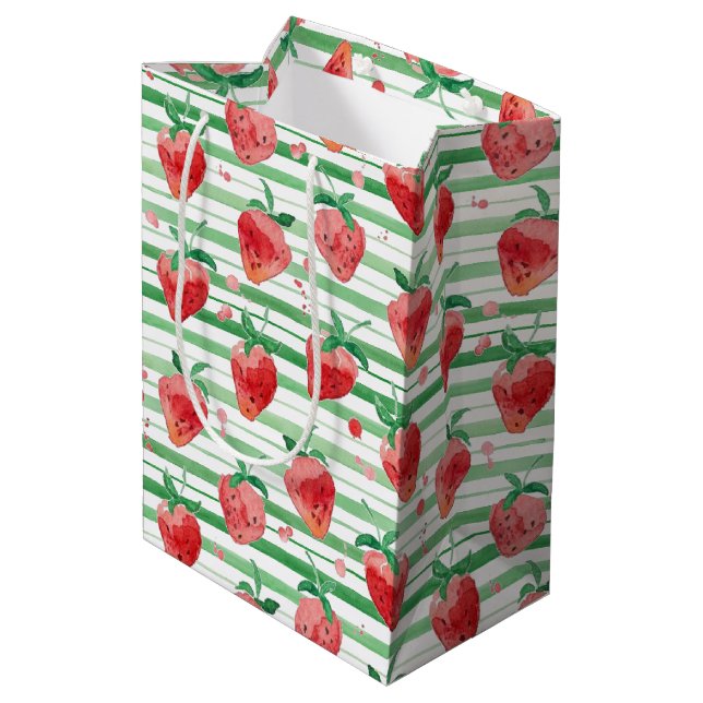 Sac Cadeau Moyen Fraise (Dos Angle)