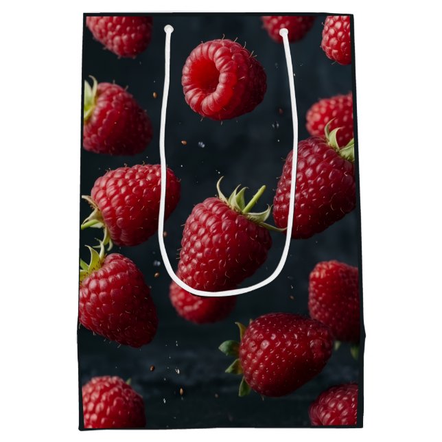 Sac Cadeau Moyen framboise (Dos)