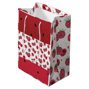 Sac Cadeau Moyen framboises fraîches et juteuses