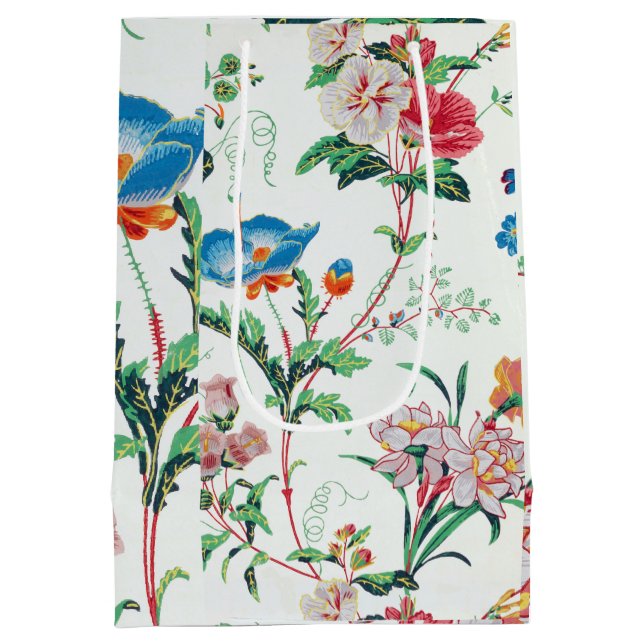 Sac Cadeau Moyen France 1830 Floral Antique Wallpaper (Dos)