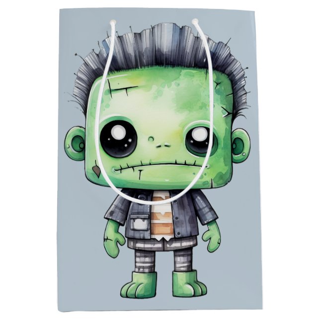 Sac Cadeau Moyen Frank N. Stein Trick ou Treat (Devant)