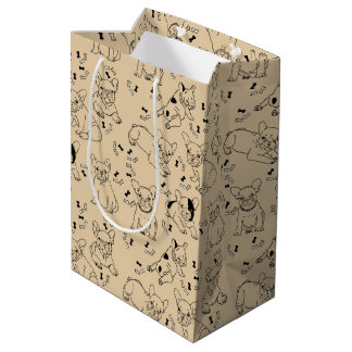 Sac Cadeau Moyen Frenchie et Bones
