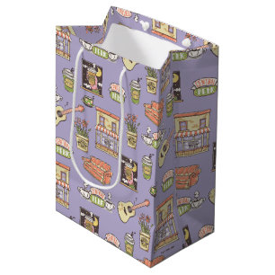 Sac Cadeau Moyen FRIENDS™   Purple Icon Pattern