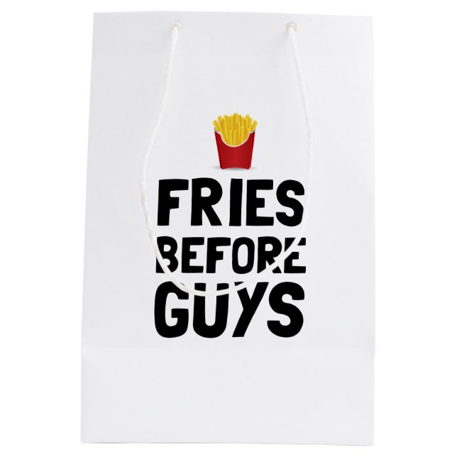 Sac Cadeau Moyen Fritures avant des types (Dos)