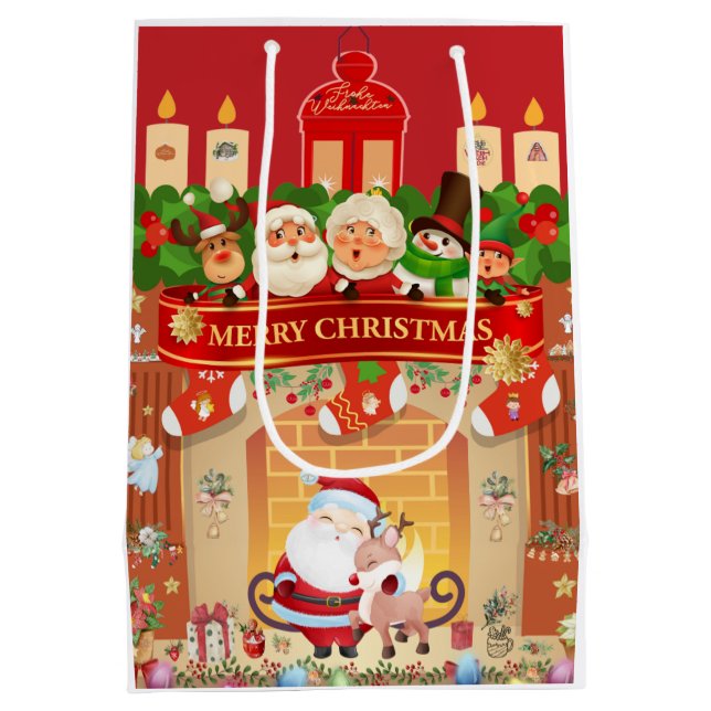 Sac Cadeau Moyen Frohe Weihnachten (Dos)