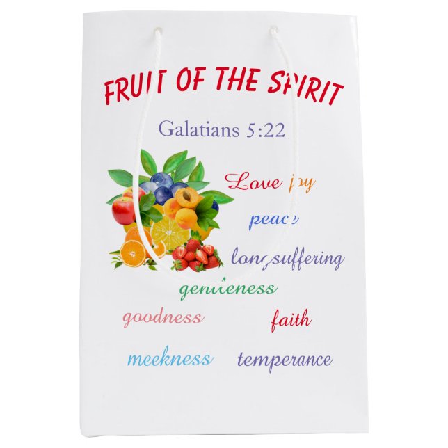 Sac Cadeau Moyen Fruit de l'Esprit    (Devant)