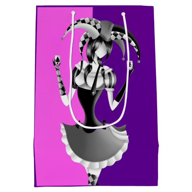 Sac Cadeau Moyen Fun Poker Jester (Dos)
