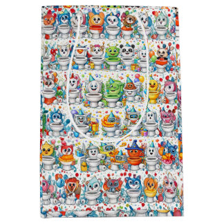 Sac Cadeau Moyen Funny Birthday Toilet Party