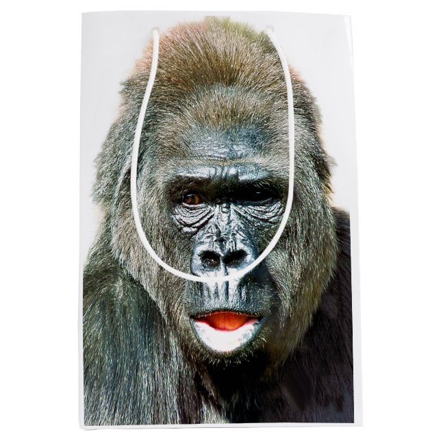 SAC CADEAU MOYEN FUNNY CUTE GORILLA (Devant)
