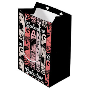 Sac Cadeau Moyen Galentine Gang Vintage Valentines Femme Visages