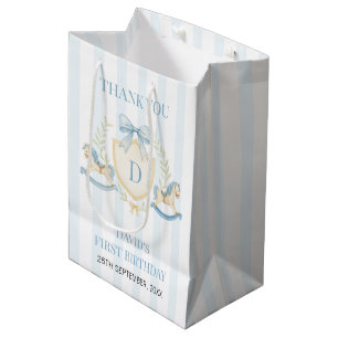 Sac Cadeau Moyen Garçon Anniversaire Premier Anniversaire Cheval à
