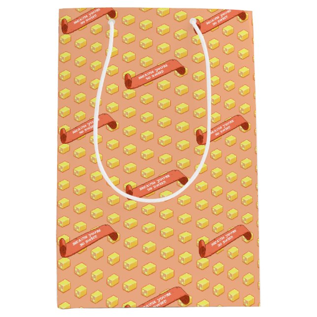 Sac Cadeau Moyen Gâteau de Battenberg drôle Parce que vous êtes si  (Devant)