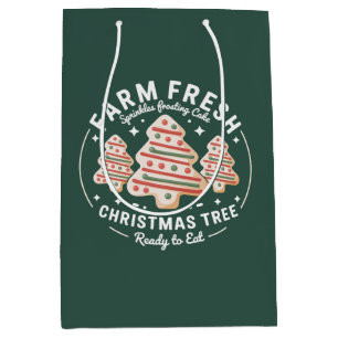 Sac Cadeau Moyen Gâteau de Noël arbre de Noël frais de la ferme Fêt