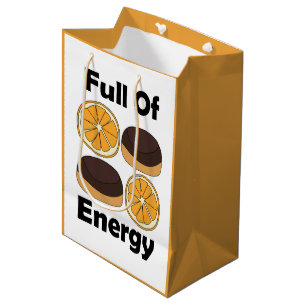 Sac Cadeau Moyen Gâteaux Jaffa Pleins d'Énergie Pause Thé Classique