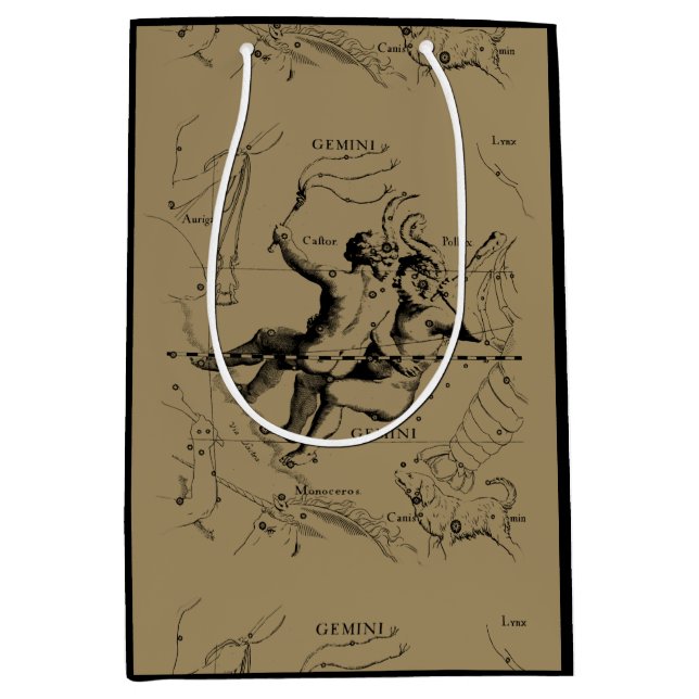 Sac Cadeau Moyen Gemini Constellation Hevelius 1690 mai12-juin20 (Devant)