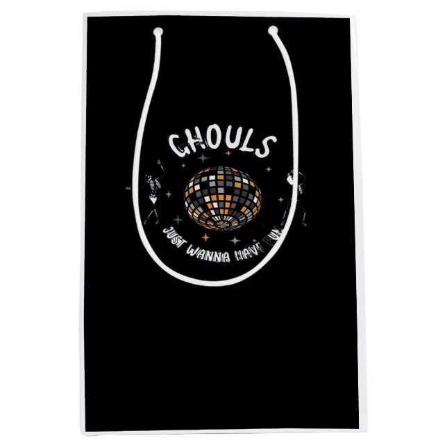 Sac Cadeau Moyen Ghouls veut juste s'amuser Sloth & Halloween (Devant)