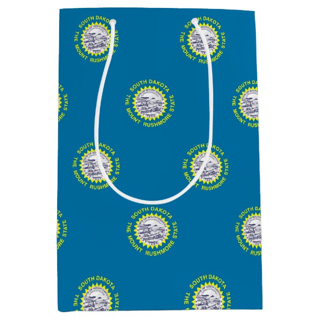 Sac Cadeau Moyen Gift Bag with flag of South Dakota, USA (Devant)