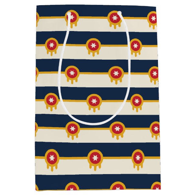 Sac Cadeau Moyen Gift Bag with flag of Tulsa, USA (Devant)