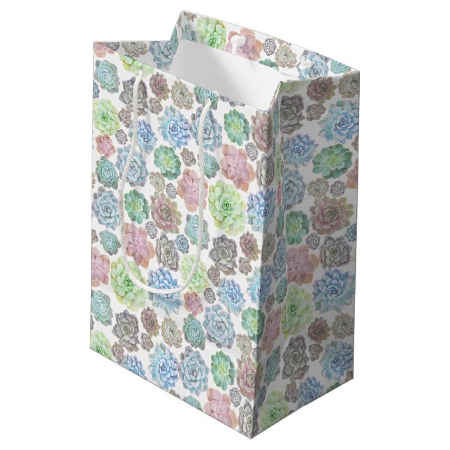 Sac Cadeau Moyen Giftbag de conception de Succulents (Dos Angle)
