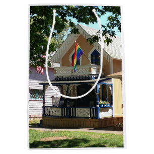 Sac Cadeau Moyen Gingerbread Cottage and Pride - Martha's Vineyard