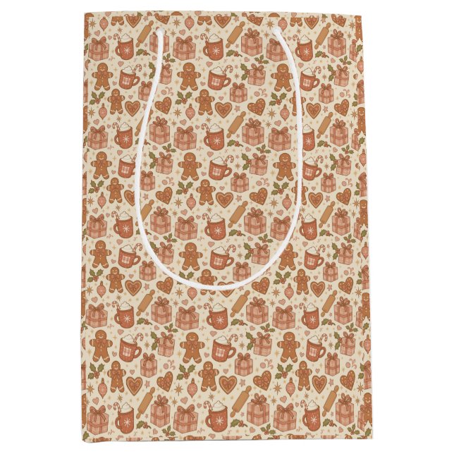 Sac Cadeau Moyen Gingerbread Joy (Devant)