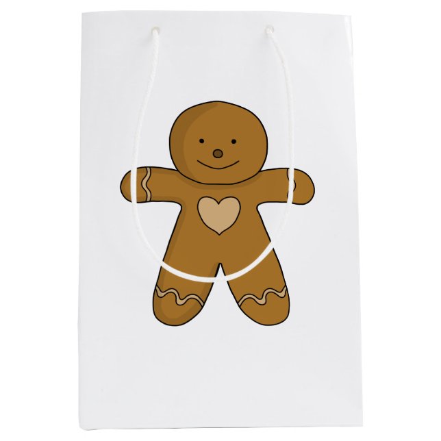 Sac Cadeau Moyen GingerBread Man Christmas Cookie (Devant)