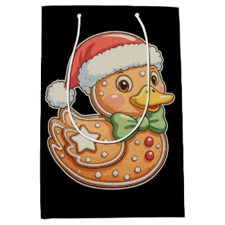 Sac Cadeau Moyen Gingerbread Man Duck Christmas Xmas Holiday