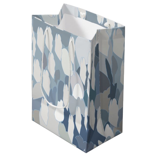 Sac Cadeau Moyen Glace de glacier bleu (Devant Angle)