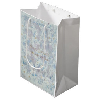 Sac Cadeau Moyen Glacé Frost Étain Flocon de Neige Noël Bonne Année