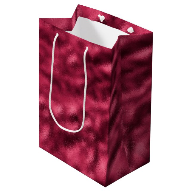 Sac Cadeau Moyen Glam rouge (Devant Angle)