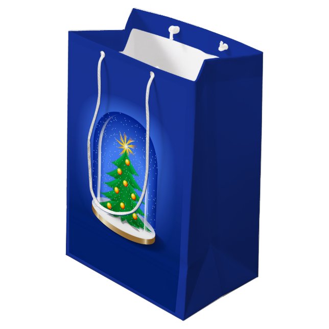 Sac Cadeau Moyen Globe des neiges (Dos Angle)