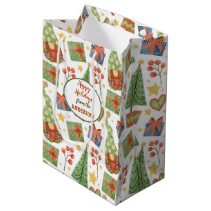Sac Cadeau Moyen Gnome Christmas Love Motif