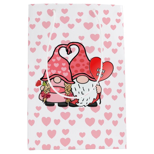 Sac Cadeau Moyen Gnome Couple (Devant)