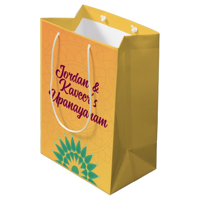 Sac Cadeau Moyen Golden Chakra BG Merci Retour (Dos Angle)