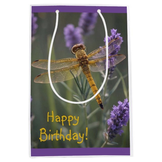 Sac Cadeau Moyen Golden Dragonfly (Devant)